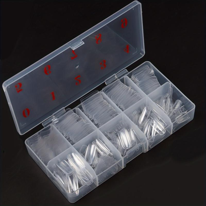 500PCS Full Cover Acrylic Nail Tips 10 Sizes French Style Lady Artificial Tip