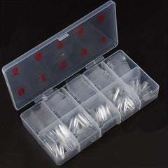 500PCS Full Cover Acrylic Nail Tips 10 Sizes French Style Lady Artificial Tip