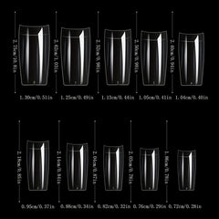 500 Soft Gel Nail Tips Clear Natural Acrylic Pre-shaped False Nails