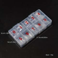 500 Soft Gel Nail Tips Clear Natural Acrylic Pre-shaped False Nails