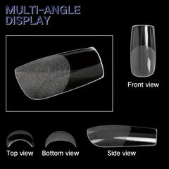600pcs Full Cover Nail Tips 12 Sizes for DIY Nail Salon Home Use