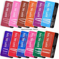 Soft Gel Full Cover Nail Tips Clear False Nails for Gel Nail Extensions