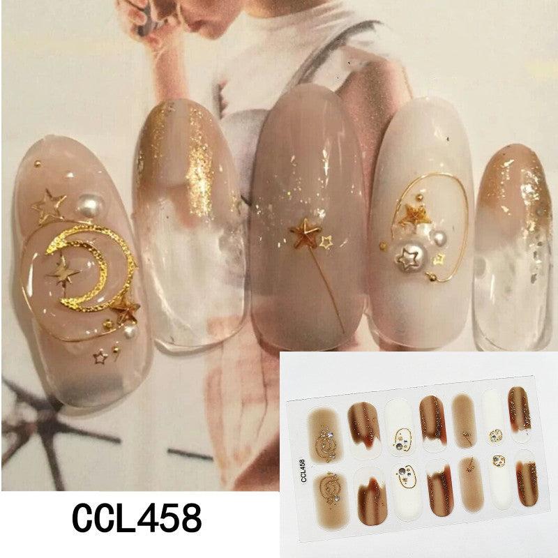 Full Cover Nail Decals Manicure Stickers For Girls Women