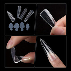 192pcs Dual-Form Full-Cover Nail Molds for Gel Manicure