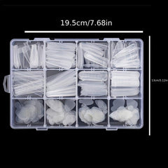 192pcs Dual-Form Full-Cover Nail Molds for Gel Manicure