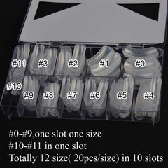 Clear Gel Nail Extension Mold Set with Dual-ended Gel Brush and Nail File
