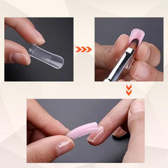 Clear Gel Nail Extension Mold Set with Dual-ended Gel Brush and Nail File