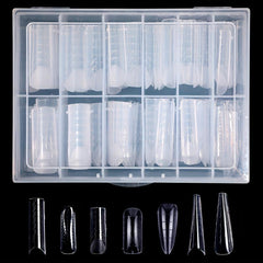 Clear Gel Nail Extension Mold Set with Dual-ended Gel Brush and Nail File