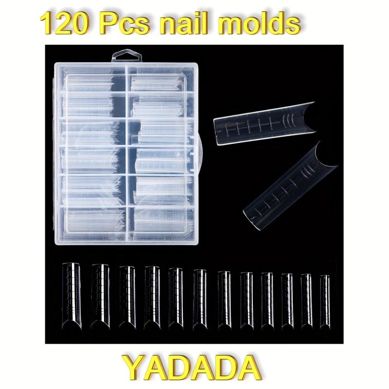 Clear Gel Nail Extension Mold Set with Dual-ended Gel Brush and Nail File