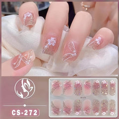 14 Pcs Nail Polish Stickers Flower Full Wraps Self-Adhesive Nail Decals
