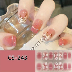 14 Pcs Nail Polish Stickers Flower Full Wraps Self-Adhesive Nail Decals