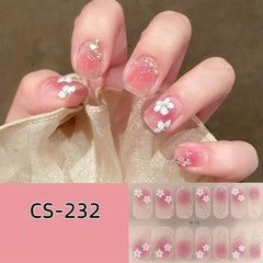 14 Pcs Nail Polish Stickers Flower Full Wraps Self-Adhesive Nail Decals