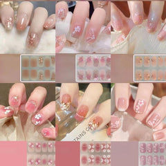 14 Pcs Nail Polish Stickers Flower Full Wraps Self-Adhesive Nail Decals