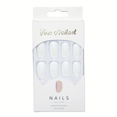 Acrylic Ballerina Press On Nails Full Coverage Medium Square Tips