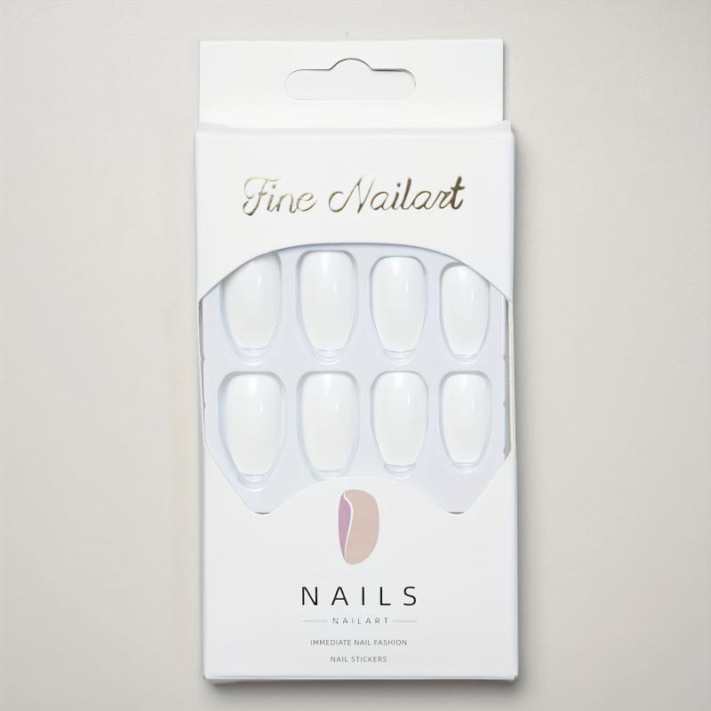 Acrylic Ballerina Press On Nails Full Coverage Medium Square Tips