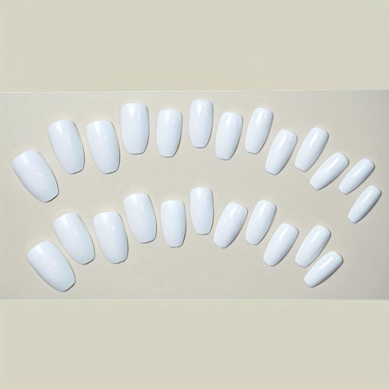 Acrylic Ballerina Press On Nails Full Coverage Medium Square Tips