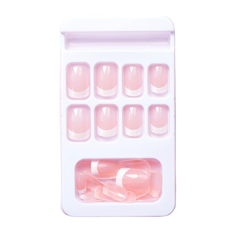 Pink Square Press On Nails Full Coverage Reusable Acrylic False Nails
