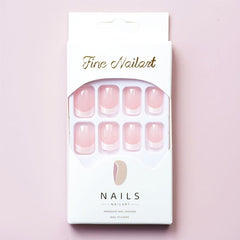 Pink Square Press On Nails Full Coverage Reusable Acrylic False Nails