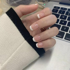 Pink Square Press On Nails Full Coverage Reusable Acrylic False Nails