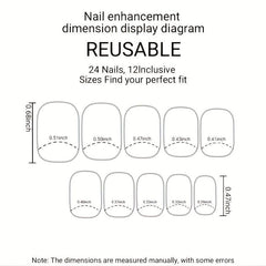 Square Press On Toenails Short Acrylic False Toes Nails for Women Full Cover