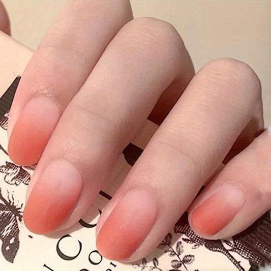 24pcs Pink Gradient Press On Nails Easy to Apply Long Lasting