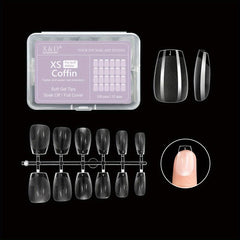120pcs Soft Gel Nail Tips Extra Short Clear Acrylic Nail Tips