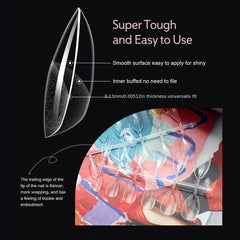 120pcs Soft Gel Nail Tips Extra Short Clear Acrylic Nail Tips