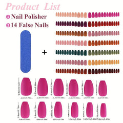 336 Pcs Matte Press On Nails Kit Ballerina Coffin Full Cover False Nails