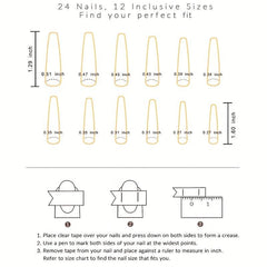 24pcs Glossy Coffin Nails Extra Long Full Cover Ballerina False Nails