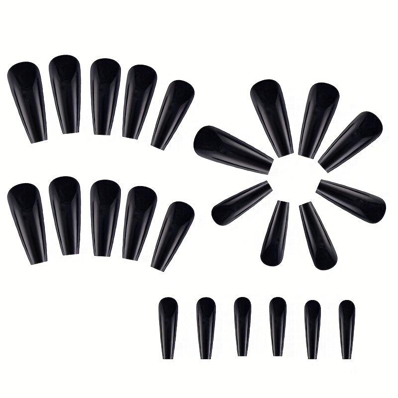 24pcs Glossy Coffin Nails Extra Long Full Cover Ballerina False Nails
