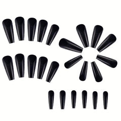 24pcs Glossy Coffin Nails Extra Long Full Cover Ballerina False Nails