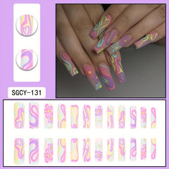 24pcs 3D Matte Pink Press On Nails Set for Women and Girls