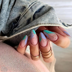 St Patrick's Geometric Press On Nails - Long Lasting False Nails