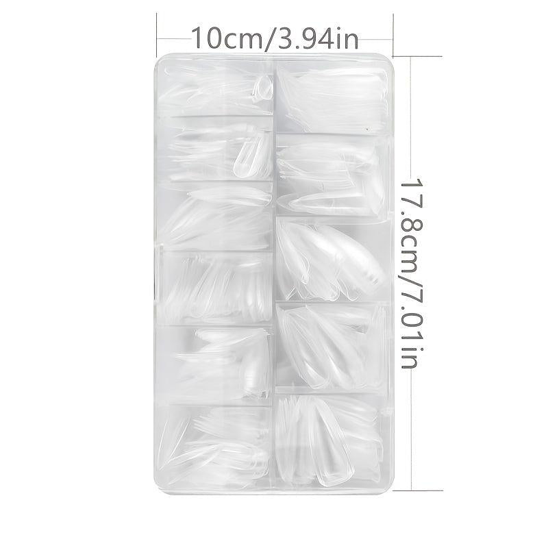 500pcs Soft Gel Nail Tips Clear Acrylic Nail Tips Pre-shaped False Nail Tips