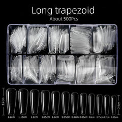 500pcs Soft Gel Nail Tips Clear Acrylic Nail Tips Pre-shaped False Nail Tips