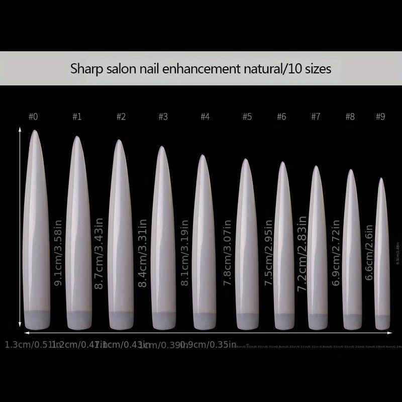 Long False Nail Extra Long Nail Tips 10 Sizes