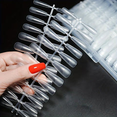 240pcs Clear Soft Gel Nail Tips No Creases Matte Full Cover DIY Nail Art