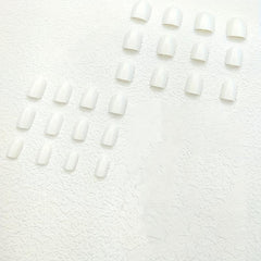 24pcs Short Square False Nails for Women and Girls