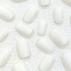 24pcs Short Square False Nails for Women and Girls