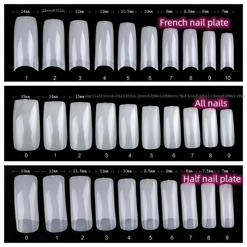 500pcs Soft Gel Nail Tips Pre Shaped False Nail