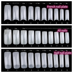 500pcs Soft Gel Nail Tips Pre Shaped False Nail
