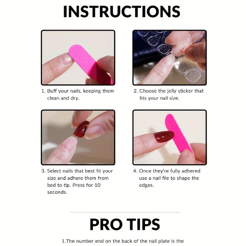 24pcs Hot Pink Press On Nails Full Cover Short Square False Nails for Daily Wear
