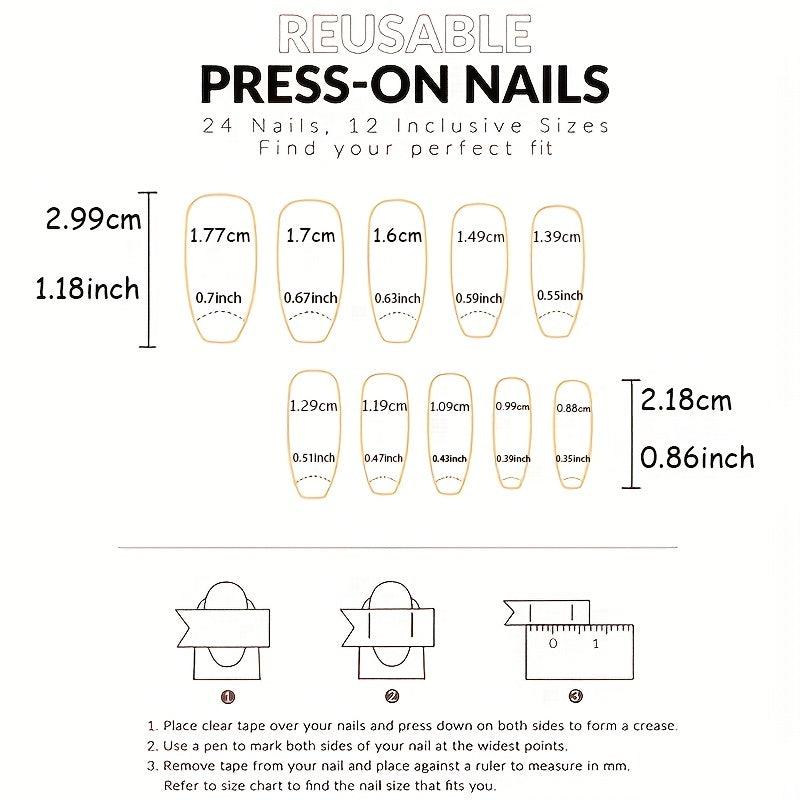Pink Glitter Butterfly Press On Nails with Rhinestones for Women and Girl