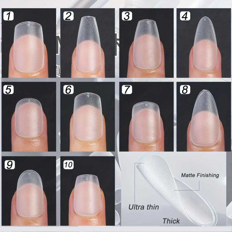420 Pcs Matte Acrylic False Nails Tips Press On Nails