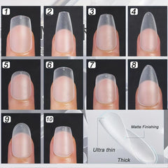 420 Pcs Matte Acrylic False Nails Tips Press On Nails