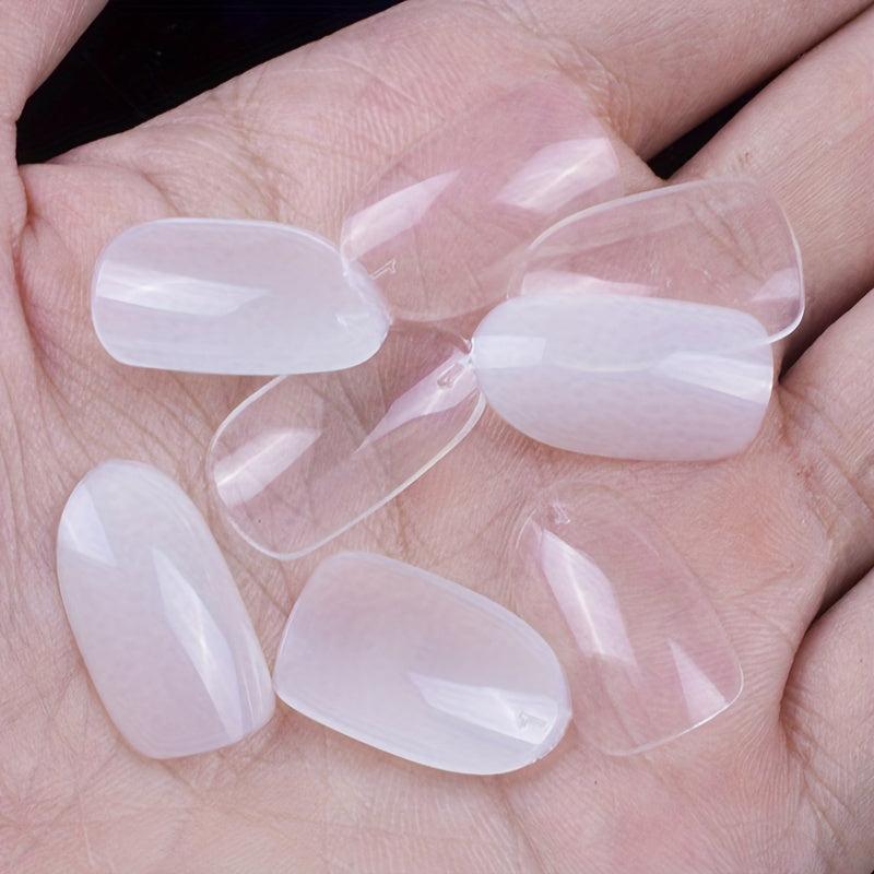 600Pcs Gel Nail Tips Medium Oval False Nail Tips