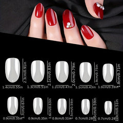 600Pcs Gel Nail Tips Medium Oval False Nail Tips