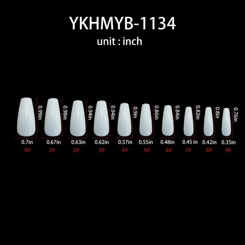 24 pcs Rose Pattern Long False Nails with Glue Stickers