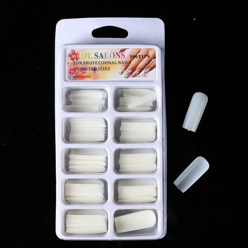 100pcs Soft Gel Nail Tips Natural Clear Acrylic Nail Tips