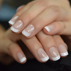 French Short Style Acrylic False Nail Art Tips Sticker Extension Tool